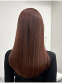 レッドカラー　髪質改善　トリートメント
