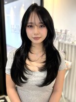 セロ 東辻井店(SERO)&nbsp;ロングレイヤー/ハッシュカット/韓国/暗髪/ブルーブラック