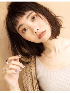 ヘアーアンドアトリエ マール(Hair&Atelier Marl) 【Marlメイクスタイル】オレンジメイクのふんわりボブ♪