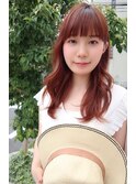 韓国風ウエーブレイヤー_耳かけフォギーベージュヨシンモリ