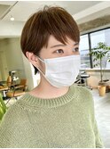 大人20代30代マロンベージュベリーショートくびれショートボブ