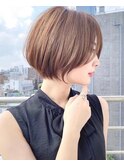 仙台ショート髪質改善前髪外ハネボブワイドバング美髪イメチェン