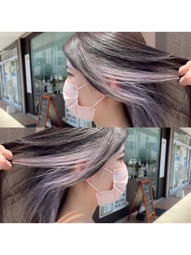 リン(Lin.) イヤリングカラーホワイトパープル(HIKARU★)