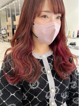 アッシュ 高円寺店(Ash) インナーカラー　ピンク