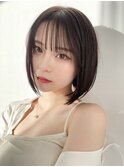 ハッシュカット/フルバング/似合わせカット/レッドブラウン/銀座