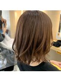 大人かわいいセミディレイヤー☆20代30代40代外ハネシアーカラー