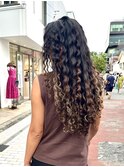 スパイラルパーマ　　ハードパーマ　ハイライト