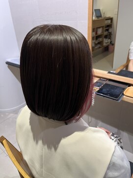 ココペリヘアー ポイントデザインカラー×ボブ×質感再整エアンストリートメント