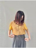 【石原】ボブとオレンジブラウン