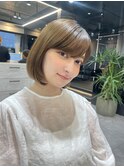 ☆ワンカール艶髪切りっぱなしボブ顔周りカット