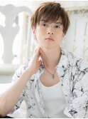 mod's姪浜/斜めバング無造作くせ毛風束感メンズショートg