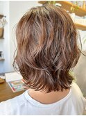 しっかりニュアンスパーマ×ミディアムボブ