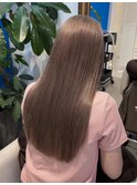 ミルクティーベージュ　ダブルカラー  ケアブリーチ