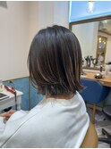 イメチェン外ハネボブ美髪ワイドバング顔周りレイヤーカット