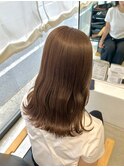 くびれヘア縮毛矯正アプリコットオレンジ夏ハイライト《用賀》
