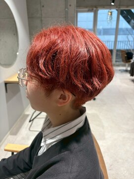 ルース(LOOSE) 柔らかレッド#立川#立川駅#縮毛矯正＃髪質改善#ブリーチ＃メンズ