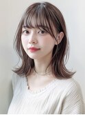 暗髪カラー艶◎外ハネミディ×韓国風くびれレイヤー美人p北浦和