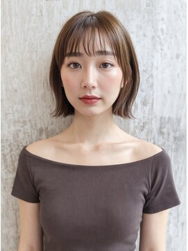 カバーヘア アカデミー 北浦和西口店(COVER HAIR ACADEMY) 夏カラーブリーチなし外ハネショートボブ/ココアベージュp北浦和