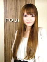 フォートップ(FOUR TOP) ベージュゴールド、ストレート