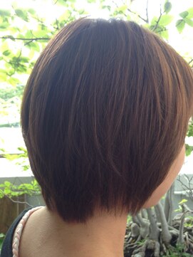 フェリシータ 緑地公園店(felicita) 斜めバング@7レベルブラウンベージュのマッシュショート