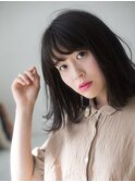 ノーレイヤー×切りっぱなし前髪ボブ【行徳】