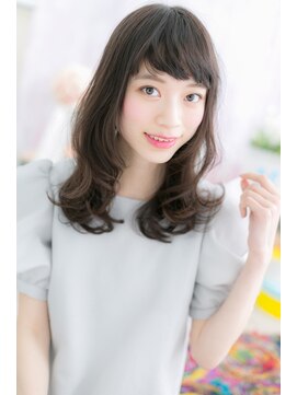 ミック 日暮里店(miq) オン眉xくせ毛風カール♪フェアリーセミディa