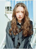センター分けパーマスタイル20代/30代/40代/庭瀬