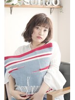 スタジオ 渋谷 原宿(Stujio)&nbsp;ゆるフワウェーブのミディアムスタイル