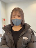 ケアブリーチ・透明感カラー・内巻き小顔ボブスタイル♪