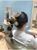 玉ねぎヘア×前撮り×セット×アレンジ×水引×ポニテ×似合わせ