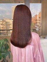 ヒース 姪浜(Heath) 髪質改善カラー　ピンクブラウン　ストレート　レイヤーロング