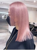 ピンクミディ_チェリーブラウンフェミニンロング_ba370081