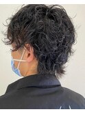 メンズ黒髪パーマ