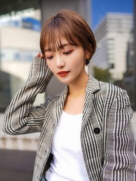 ギークス(GEEKS) 【GEEKS渋谷】耳かけショートボブ/シースルーバング/20代30代