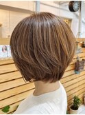 20代30代40代ブリーチなし◎ミルクティベージュくびれショート