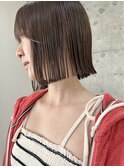 切りっぱなし外ハネボブ×ぱっつん前髪 表参道美容院