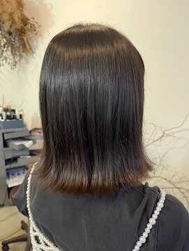 レポヘアー(Repos hair) 髪質改善トリートメント★毛先カラー外ハネミディアム