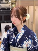 浴衣 アレンジ ヘアセット 立川 /e