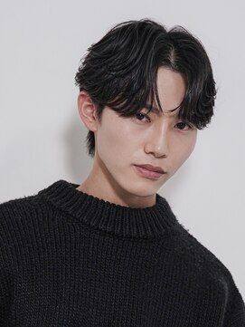 メンズヘアセンス 渋谷(MEN'S HAIR SENSE) フェザーパーマ/フェザーショート/センターパート/グレー/メンズ