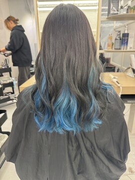 ユアーズヘア 新宿三丁目店(youres hair) インナーカラー~アクアブルー~