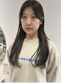 サイドバングもみあげ顔周りレイヤー小顔カットオリーブアッシュ