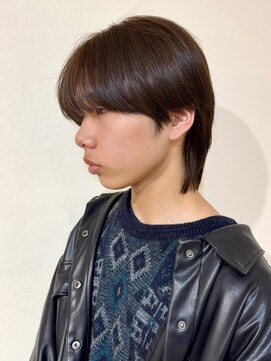 クレビアテン(CreBiA ten_) シースルーマッシュ　メンズウルフ　ニュアンスパーマ