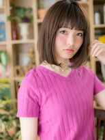 カバーヘア ブリス 北浦和(COVER HAIR bliss)&nbsp;大人可愛いアースカラー切りっぱなしボブh4北浦和20代30代40代