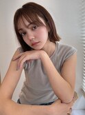 イメチェン　ボブ　外ハネボブ　美髪　ホワイトブロンド　韓国