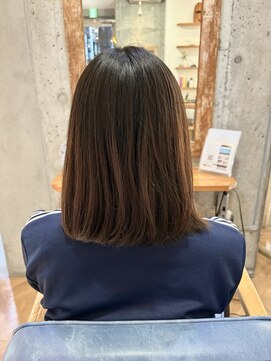 ラグシス 美髪ストレート(Luxis) エアストレート×ミディアムボブ【立川美容室】