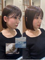 ロンド パルティール 大宮(Lond partir) ミルクティーベージュ/レイヤーボブ/韓国巻き/顔周りカット/大宮