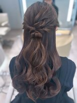 オモチャ 銀座(OMOCHA) 大人可愛いシニヨン風ハーフアップ/お呼ばれヘアアレンジ