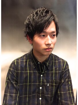 ヒロギンザ 浜松町店(HIRO GINZA) ツーブロックビジネスショートレイヤーかき上げコンマヘア