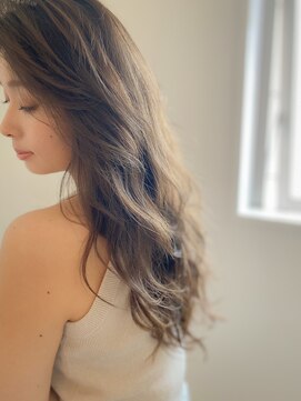 チョビー 銀座(chobii) 道村/デジタルパーマ/ローライト/アッシュブラウン/厚めバング