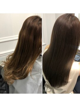 エスカーラ 表参道(THE ESCALA) 4ヶ月に1回の縮毛矯正をしていてもサラツヤで圧倒的に美しく！